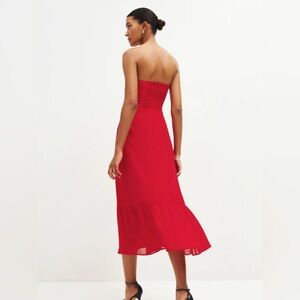 Reformation Arta Dress - Pointsetta / Red Color - Size 4